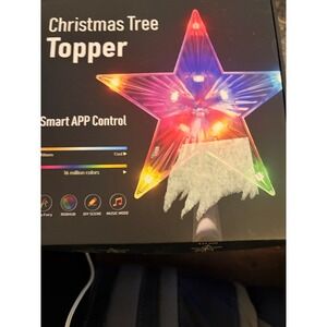 Hello Fairy Smart RGB Christmas Tree Topper Star App Control Music Sync BS015